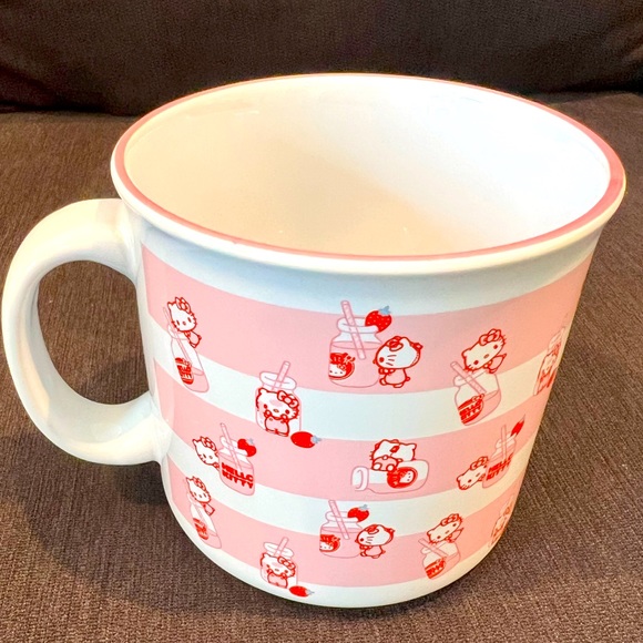 Hello Kitty Strawberry Milk Ceramic Camper Mug - Picture 2 of 5